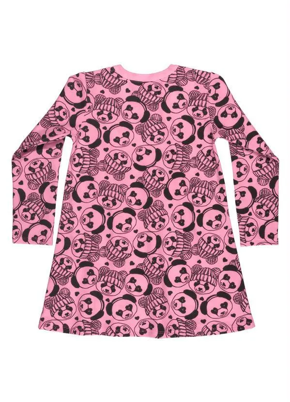 Bee Loop - Vestido Manga Longa Infantil Rosa 3