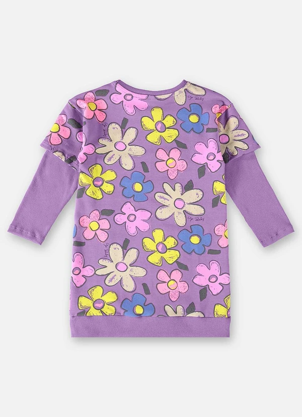 Up Baby - Vestido Manga Longa Infantil Roxo 3