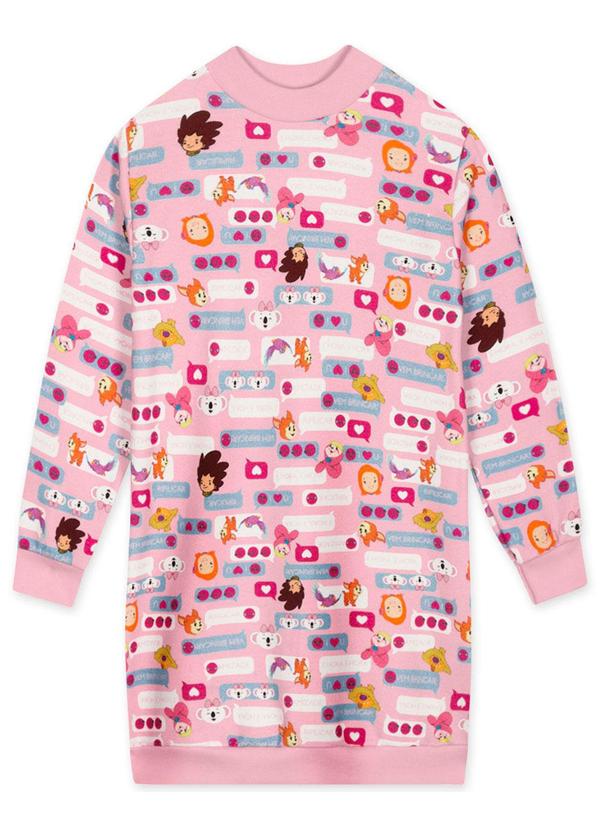 Lilica Ripilica - Vestido Manga Longa Moletom Infantil Menina Mund