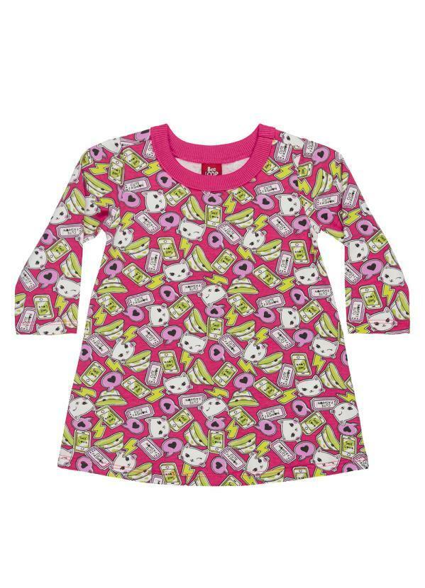 Bee Loop - Vestido Manga Longa para Bebê Rosa