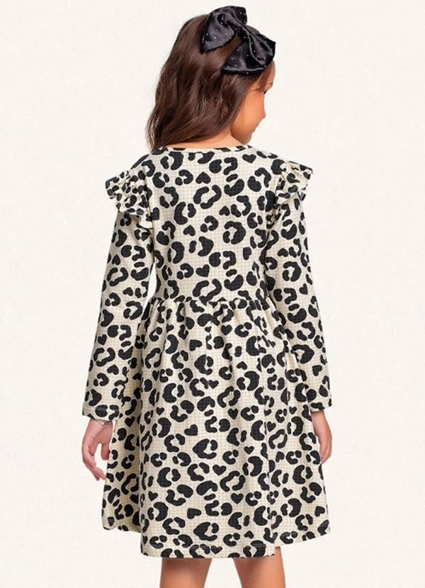 Fakini Kids - Vestido Manga Longa Preto 2