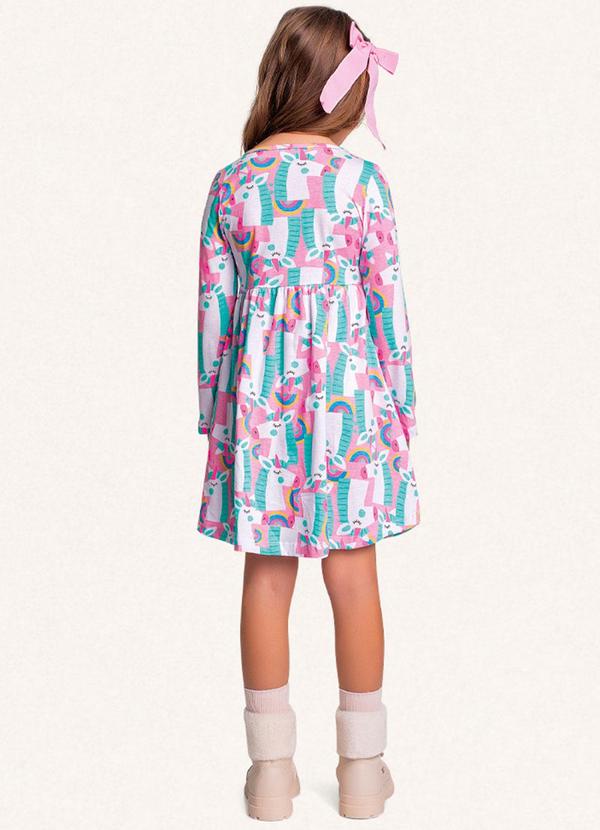 Fakini Kids - Vestido Manga Longa Rosa 2