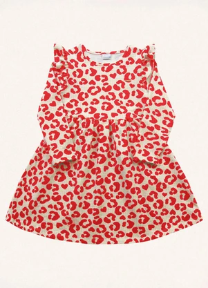 Fakini Kids - Vestido Manga Longa Vermelho - FAKINI KIDS