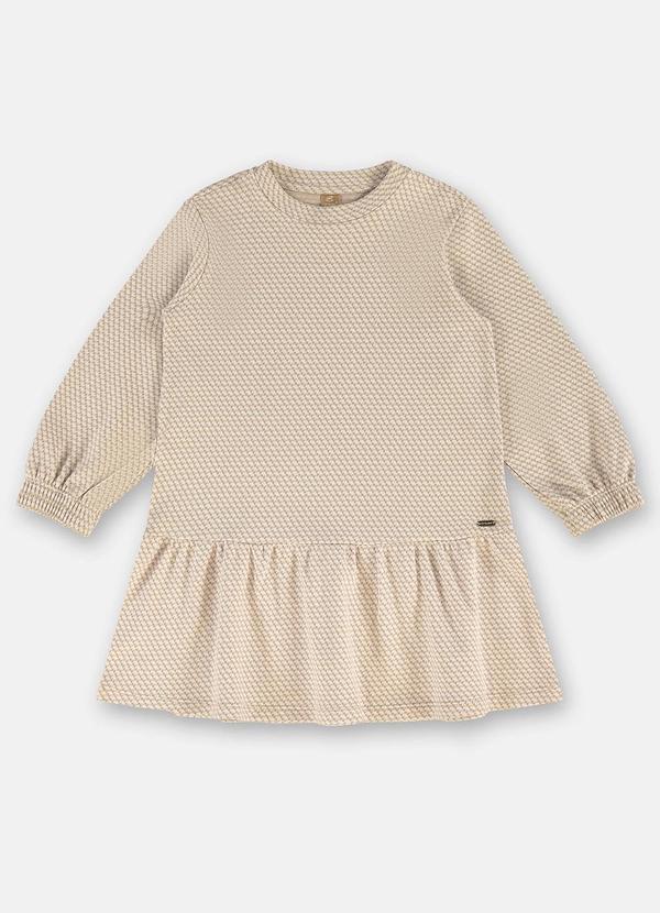 Up Baby - Vestido Manga Longa Xadrez Marrom 2