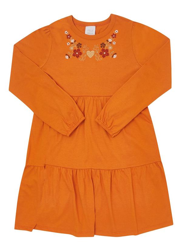 Pulla Bulla - Vestido Meia Malha Laranja