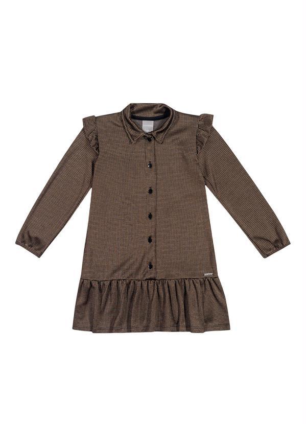 Colorittá - Vestido Menina com Brilho Marrom