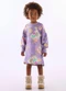Up Baby - Vestido Menina Cotton Estampa Marrom - variação:  