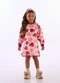 Up Baby - Vestido Menina Cotton Estampa Roxo - variação:  