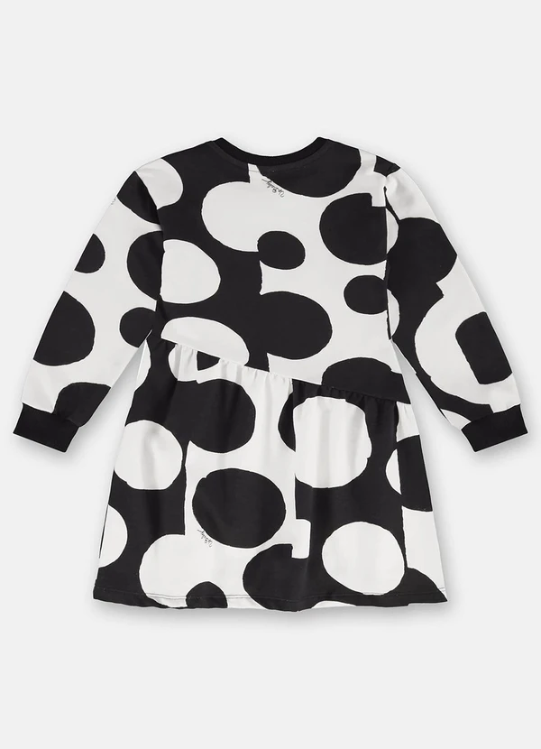 Up Baby - Vestido Molecotton Manga Longa Preto 3