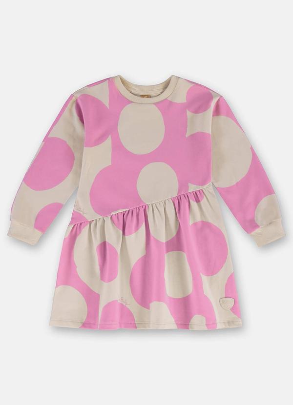 Up Baby - Vestido Molecotton Manga Longa Rosa 2