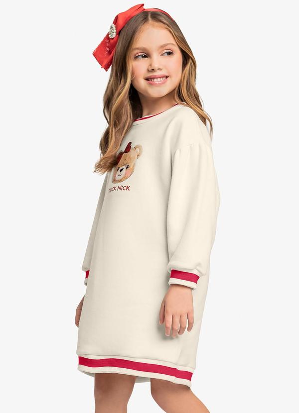Trick Nick - Vestido Moletom Bege 4