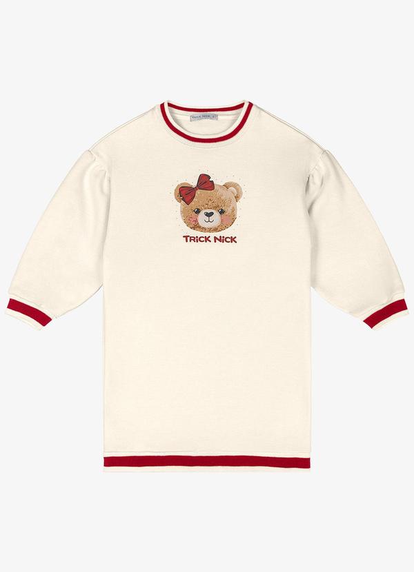Trick Nick - Vestido Moletom Bege 5