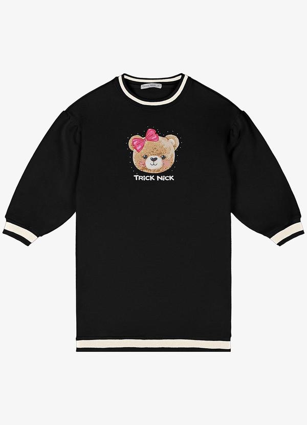Trick Nick - Vestido Moletom Preto