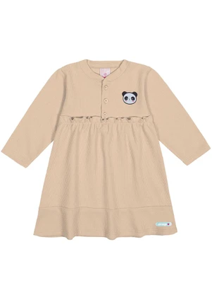 Abrange - Vestido Panda Baby Bege - ABRANGE