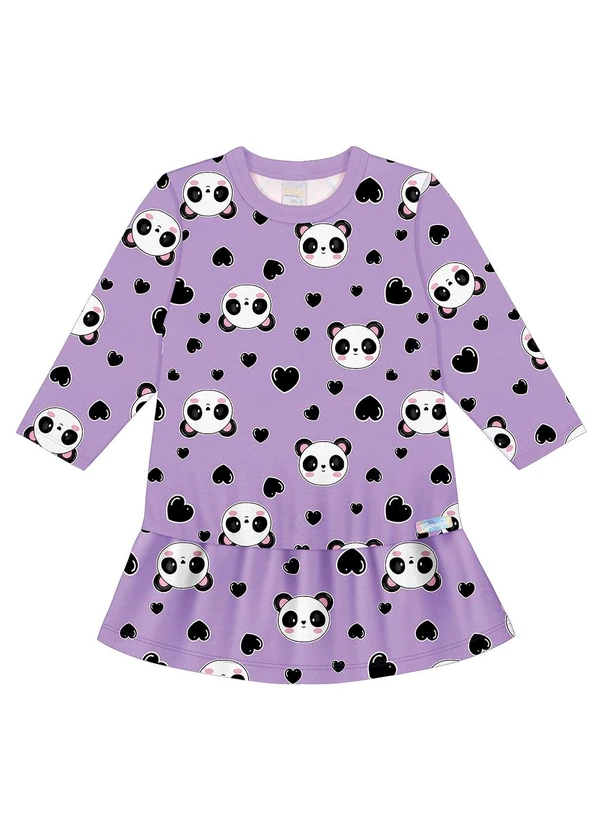 Abrange - Vestido Panda Lilás