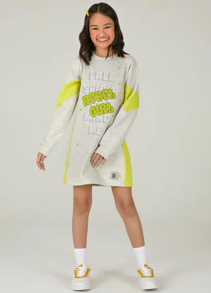 Abrange - Vestido Rebel Girl Cinza - ABRANGE