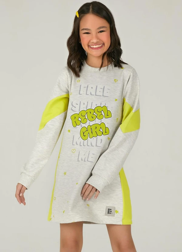 Abrange - Vestido Rebel Girl Cinza