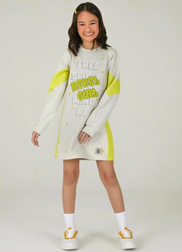 Abrange - Vestido Rebel Girl Cinza 2
