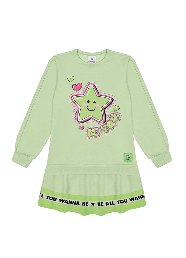 Abrange - Vestido Stars Neon Verde