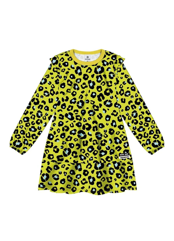 Abrange - Vestido Total Print Amarelo 1