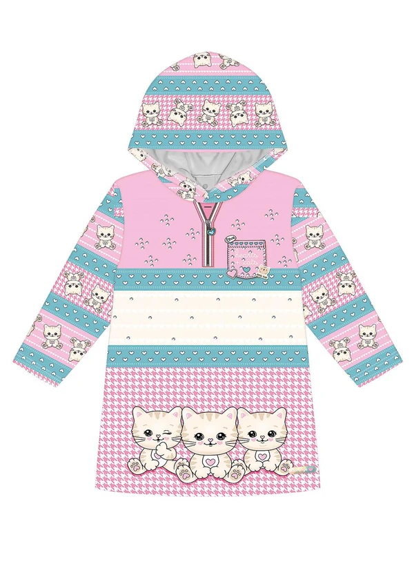 Abrange - Vestido Total Print Rosa