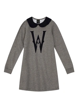 Brandili - Vestido Wandinha Infantil Menina Cinza - BRANDILI