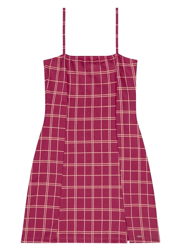 Gloss - Vestido Xadrez Juvenil Rosa 3