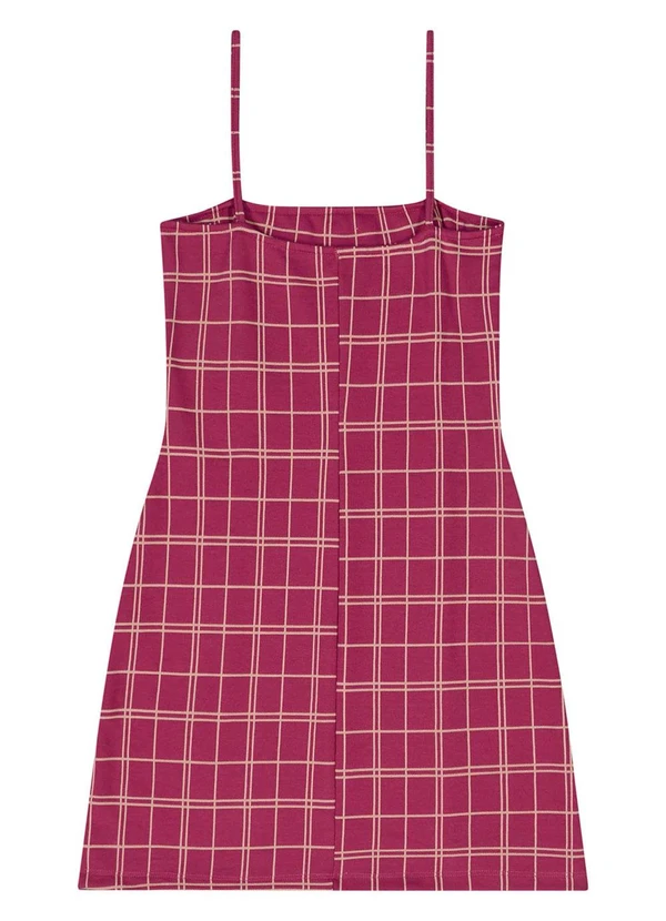 Gloss - Vestido Xadrez Juvenil Rosa 4