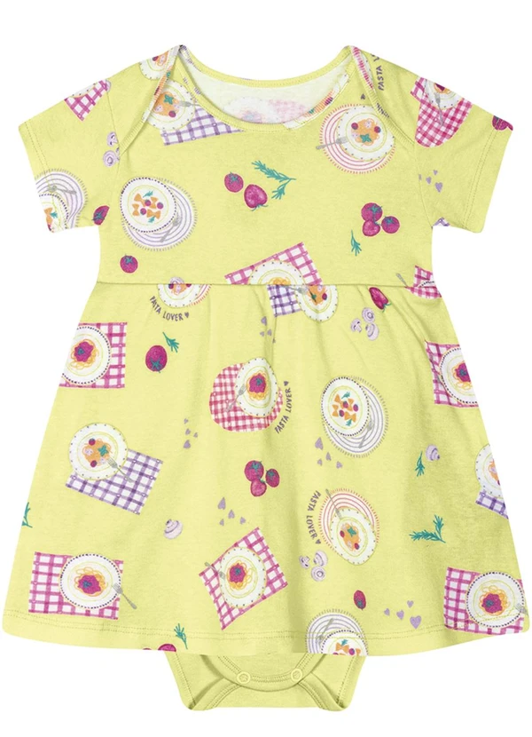 Marisol - Body Vestido Manga Curta com Aroma Bebê Verde