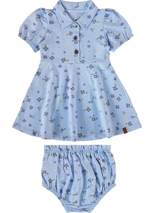 Malwee Kids - Conjunto Amarelo Claro Floral Godê Menina - MALWEE KIDS