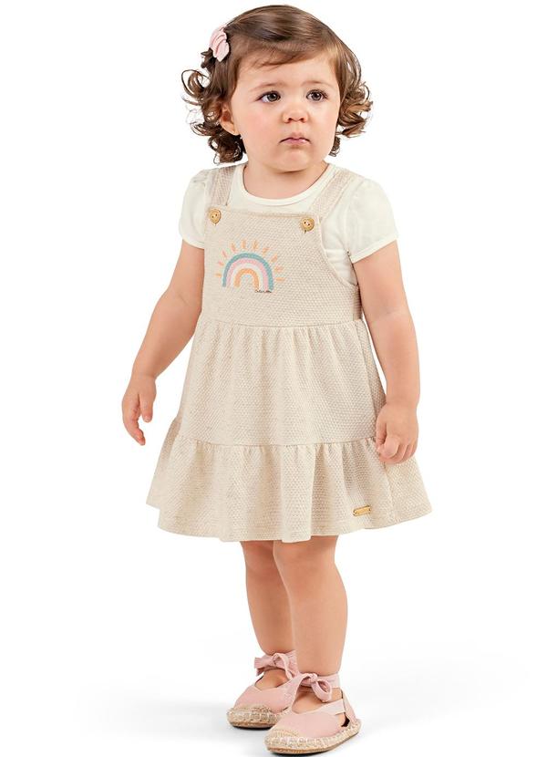 Colorittá - Conjunto Bebê Menina Arco-Íris Colorittá Bege