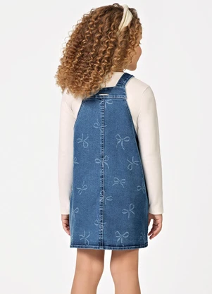 Trick Nick - Conjunto Blusa com Salopete Jeans Azul - TRICK NICK