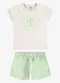 Rovi Kids - Conjunto Blusa com Shorts Infantil Bege - variação: Bege
