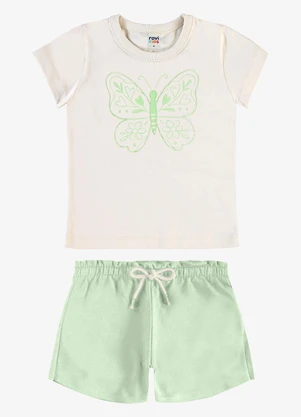 Rovi Kids - Conjunto Blusa com Shorts Infantil Verde - ROVI KIDS