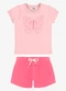 Rovi Kids - Conjunto Blusa com Shorts Infantil Bege - variação: Rosa