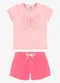 Rovi Kids - Conjunto Blusa com Shorts Infantil Verde - variação: Rosa