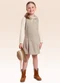 Fakini Kids - Conjunto Blusa Manga Longa e Vestido Rosa - variação: Bege