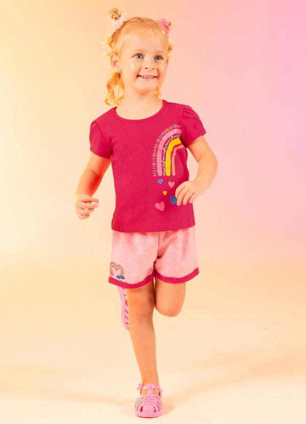 Cativa Kids - Conjunto Estampa com Glitter Rosa