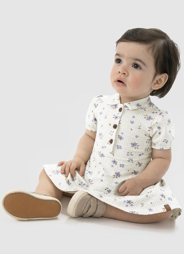 Malwee Kids - Conjunto Floral Godê Menina Bege