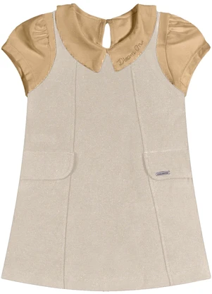 Colorittá - Conjunto Infantil Menina Blusa e Vestido Bege - COLORITTÁ
