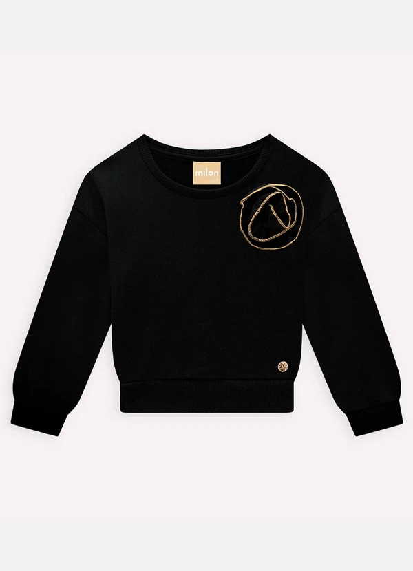 Milon - Conjunto Infantil Menina Estampa Preto 3