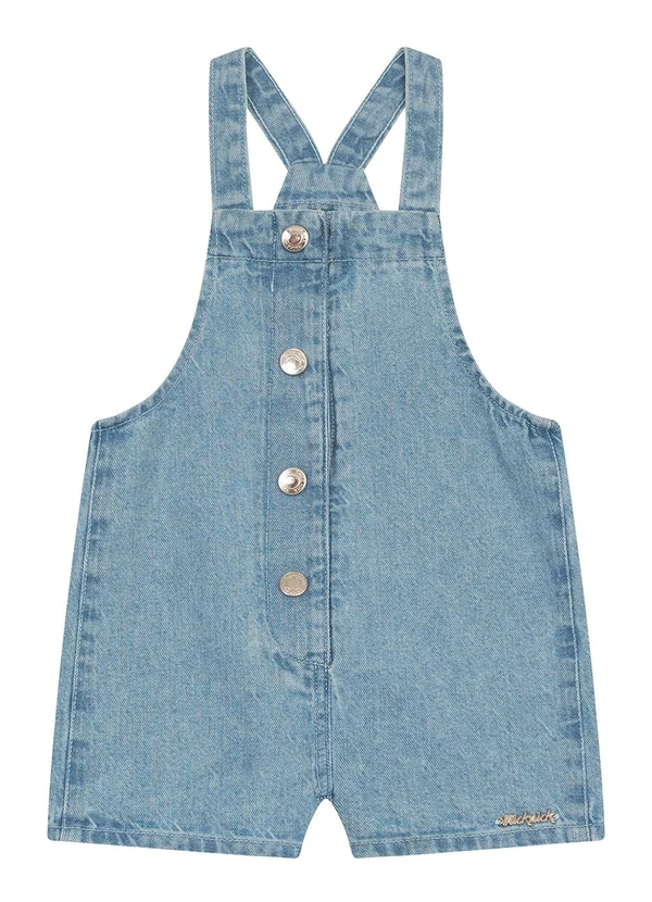 Trick Nick - Jardineira em Original Denim Infantil Azul