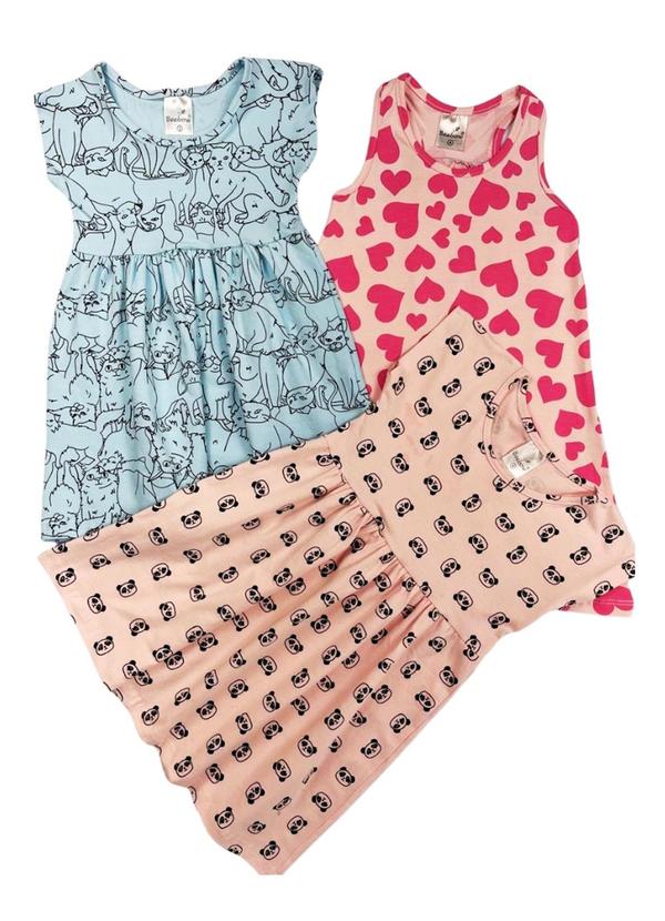 Beebow - Kit Infantil 3 Vestidos Menina Sortido