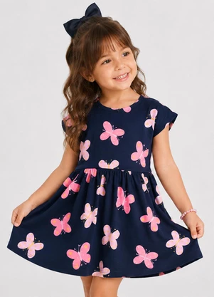 Select - Kit Vestido Infantil Estampado Azul - SELECT