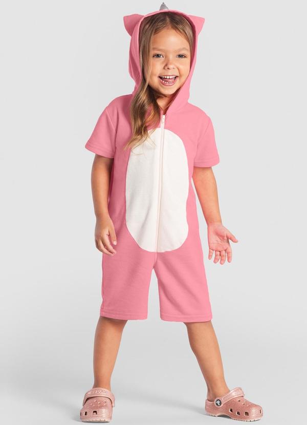 Brandili - Pijama Inf. Unissex Amigurumi Interativo Rosa