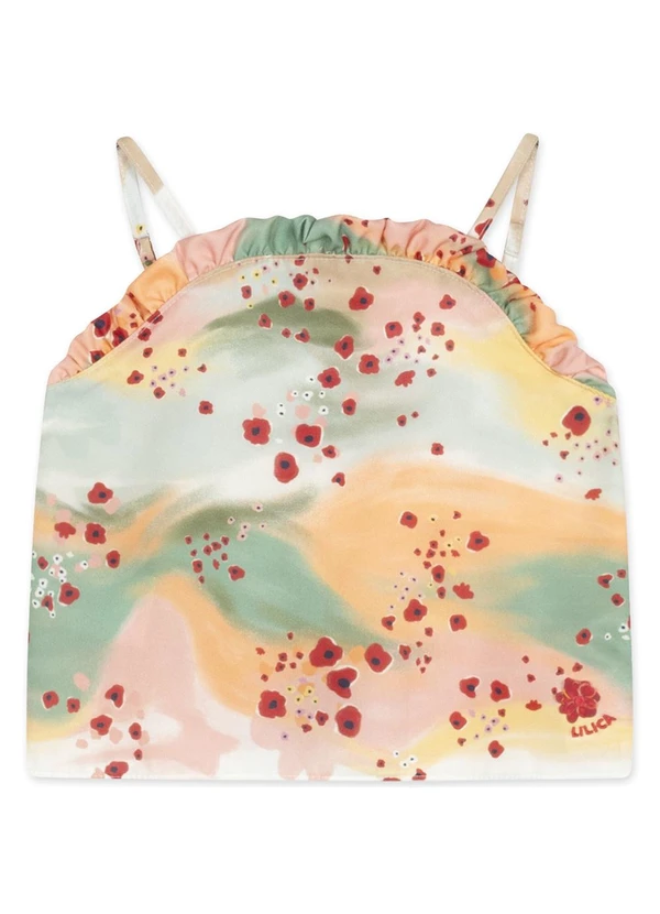 Lilica Ripilica - Regata Aquarela Infantil Feminina Laranja