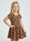 Select - Vestido Infantil Estampado Bege - variação: Bege