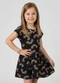 Select - Vestido Infantil Estampado Bege - variação: Preto