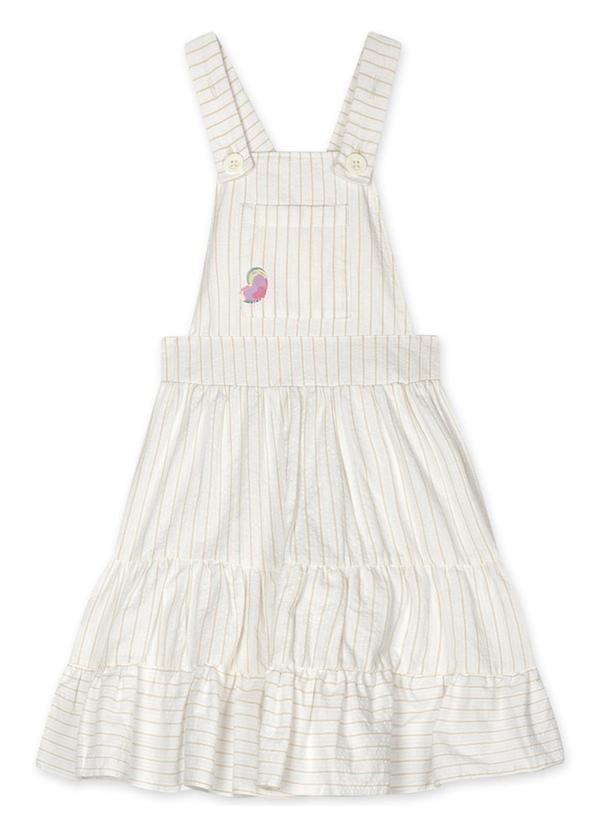 Lilica Ripilica - Salopete Curta Infantil Feminina Bege