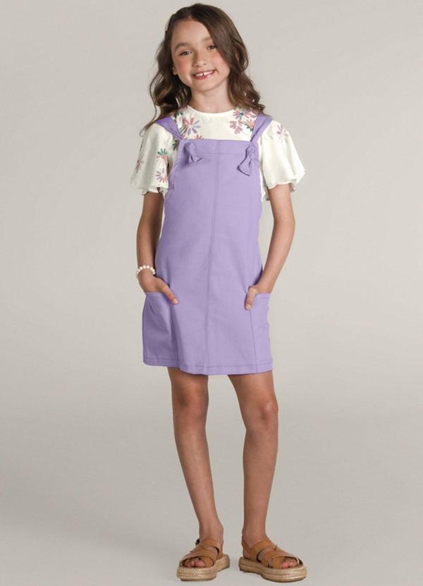 Brandili - Salopete e Blusa Menina Natural